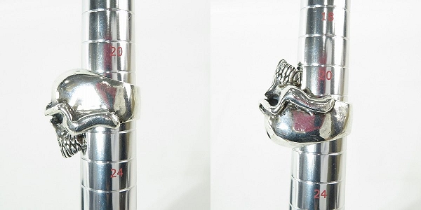 実際に弊社で買取させて頂いたTHIRTEEN DESIGNS/サーティーンデザインズ スカルリング 21号-22号の画像 8枚目