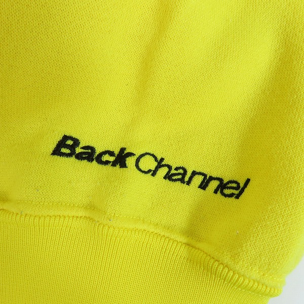 実際に弊社で買取させて頂いたBack Channel/バックチャンネル スウェット センターアーチロゴ イエロー Lの画像 4枚目