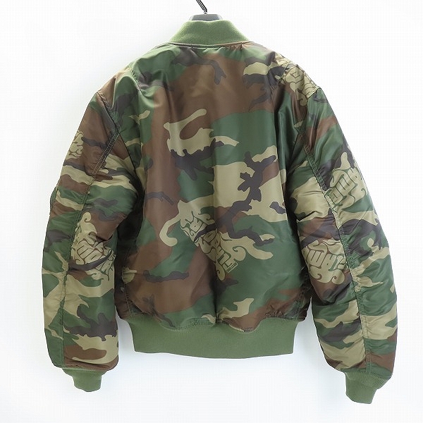 実際に弊社で買取させて頂いた【未使用】HYSTERIC GLAMOUR/ヒステリックグラマー WOMAN PIRATE/ガール プリント MA-1 フライト ジャケット 02223AB02/Mの画像 1枚目