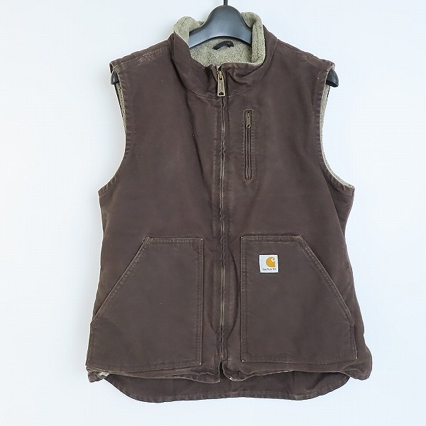 実際に弊社で買取させて頂いたCarhartt/カーハート ダック地 ジップアップ ベスト WV001 DKB/S