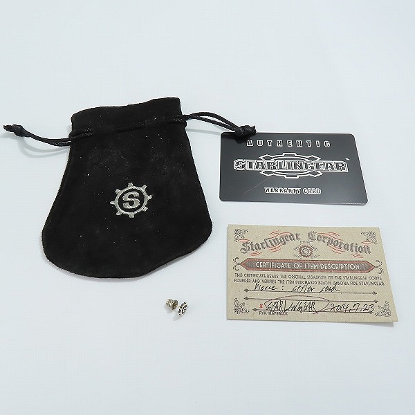 実際に弊社で買取させて頂いた【ギャラ付き】STARLINGEAR/スターリンギア ギアスタッド ピアスの画像 7枚目