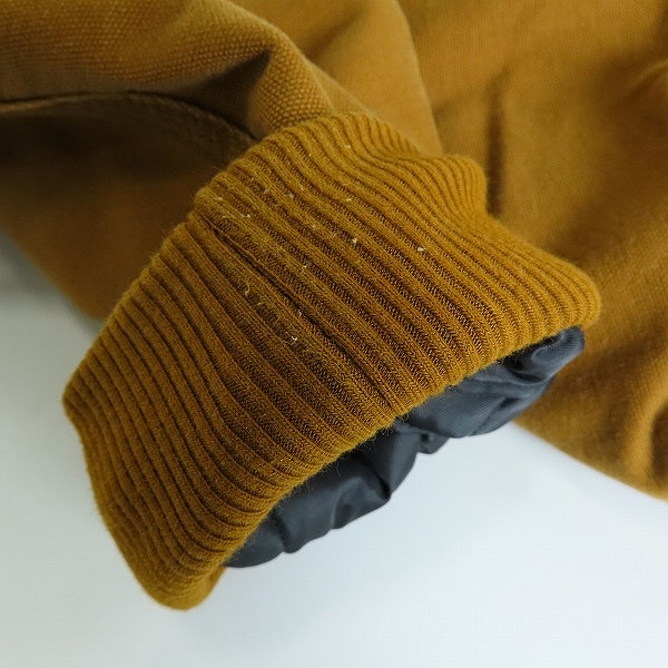 実際に弊社で買取させて頂いたCarhartt/カーハート ウォッシュドダックインシュレイティッドアクティブジャケット I027360 ブラウン系/Lの画像 9枚目