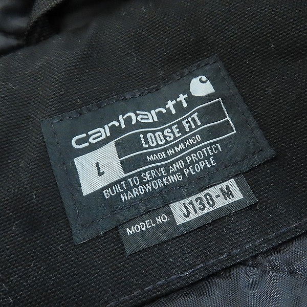 実際に弊社で買取させて頂いたCarhartt/カーハート ウォッシュドダックインシュレイティッドアクティブジャケット ブラック/Lの画像 2枚目