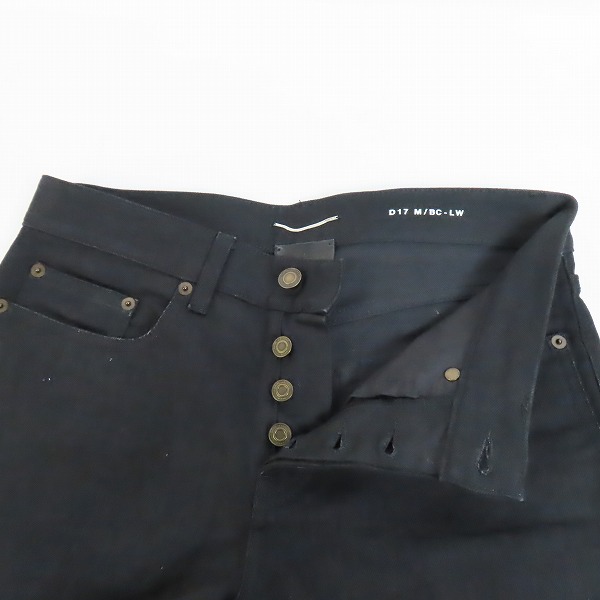 実際に弊社で買取させて頂いた【JPタグ】SAINT LAURENT PARIS/サンローラン パリ 18AW ストレッチブーツカットデニムパンツ 530365 YF869/29の画像 5枚目
