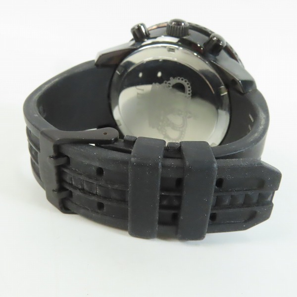 実際に弊社で買取させて頂いたJustin Davis×清春/ジャスティンデイビス×キヨハル コラボ クロノグラフ ラバーバンド 腕時計【動作未確認】 の画像 2枚目