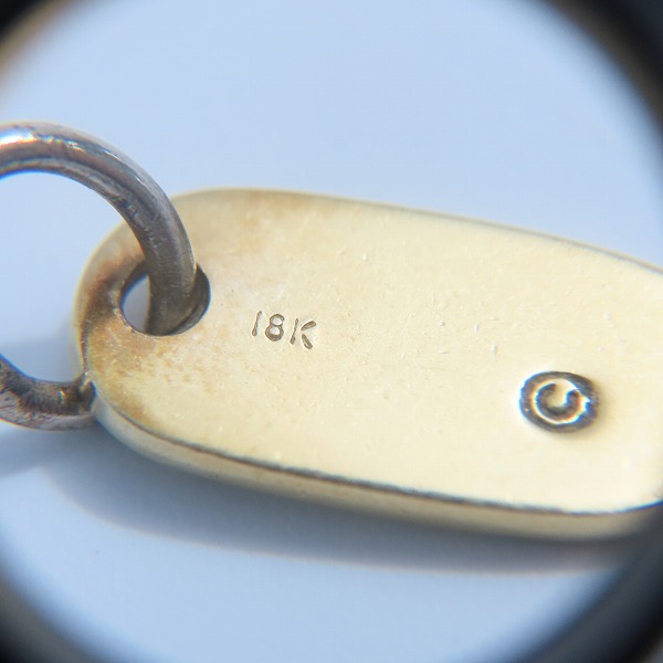 実際に弊社で買取させて頂いたBWL/Bill Wall Leather/ビルウォールレザー 18k ロゴプレート ペンダント トップ ゴールドの画像 4枚目