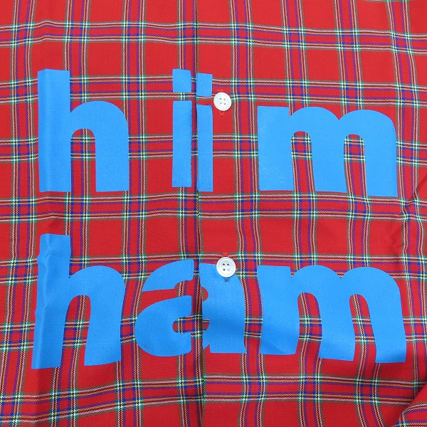 実際に弊社で買取させて頂いたJUNYA WATANABE COMME des GARCONS MAN/コムデギャルソンマン 2002SS him ham チェック柄ショートスリーブシャツ/WE-B055/Mの画像 4枚目
