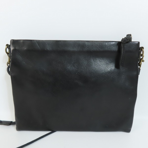 実際に弊社で買取させて頂いたSLOW by BEAMS/スロウ バイ ビームス レザー ショルダーポーチ ブラックの画像 1枚目