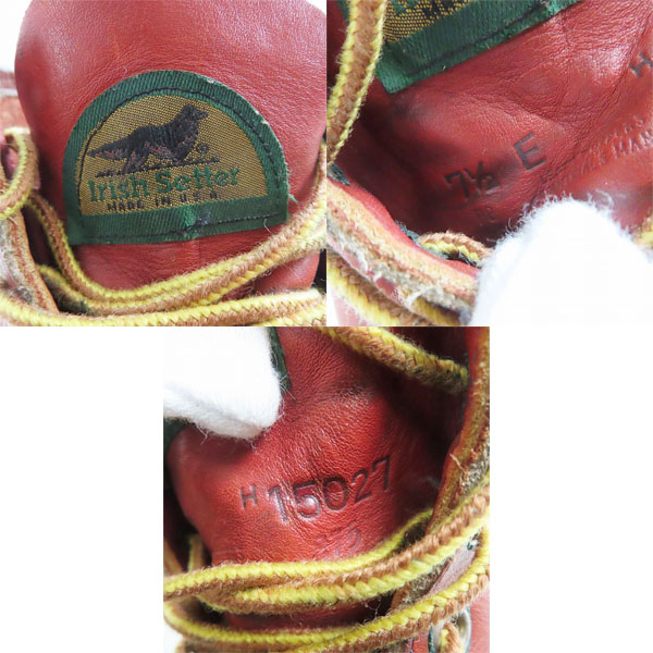 実際に弊社で買取させて頂いたRED WING/レッドウィング 犬タグ アイリッシュ セッターブーツ 00875-2 7.5 Eの画像 5枚目