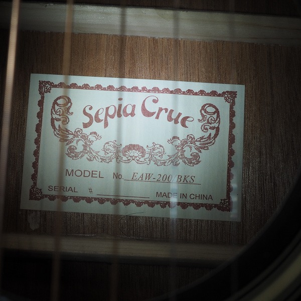実際に弊社で買取させて頂いた★Sepia Crue/セピアクルー EAW-200/BKS エレアコ/アコースティックギター/アコギの画像 4枚目
