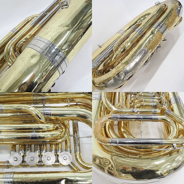 実際に弊社で買取させて頂いた★【使用感有り】YAMAHA/ヤマハ YBB-641II/2 チューバ 4ロータリー ゴールド ハードケース付の画像 7枚目