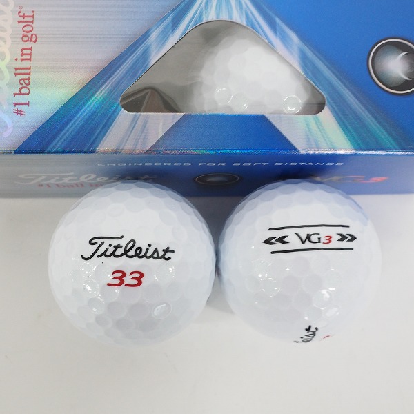 実際に弊社で買取させて頂いた【未使用】Titleist/タイトリスト PRO V1・VG3・TOUR SOFT ゴルフボール ホワイト 計15個/5スリーブの画像 4枚目