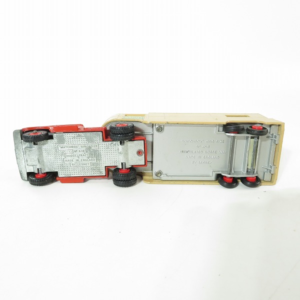 実際に弊社で買取させて頂いたMATCHBOX/マルチボックス K-18 KING SIZE ARTICULATED HORSE VAN/アーティキューレート ホースバン ミニカーの画像 5枚目