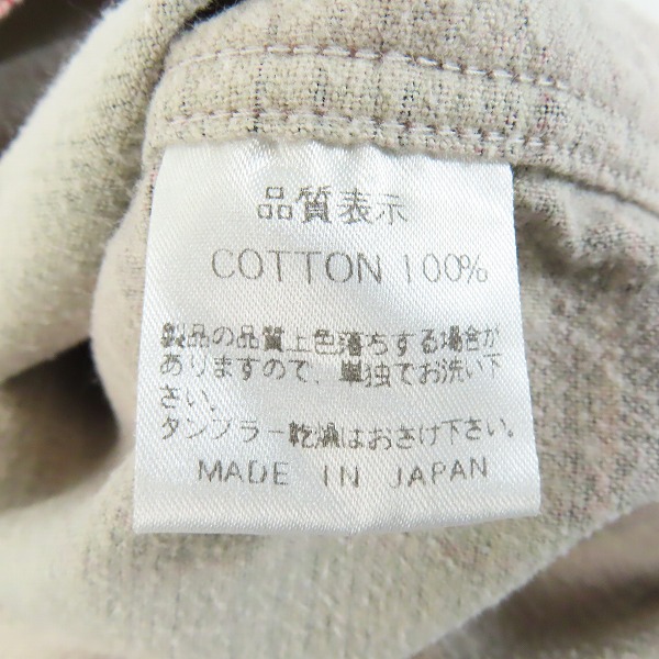 実際に弊社で買取させて頂いたTHE FLAT HEAD/フラットヘッド チェック ネルシャツ/40の画像 4枚目