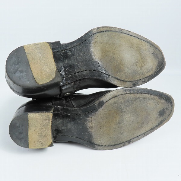 実際に弊社で買取させて頂いたSAINT LAURENT PARIS/サンローランパリ  19SS バックル装飾ワイアットハーネスブーツ 553604/40の画像 2枚目