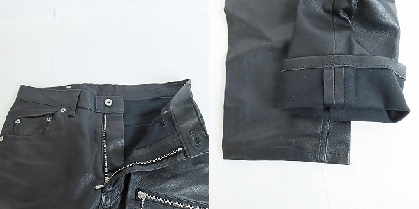 実際に弊社で買取させて頂いたISAMU KATAYAMA BACKLASH/イサムカタヤマバックラッシュ ストレッチディアスキン レザーパンツ 1810-06/XSの画像 4枚目