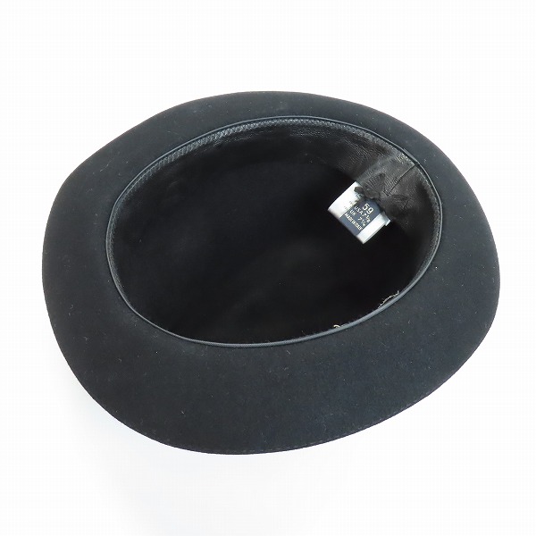 実際に弊社で買取させて頂いた【JPタグ】Dior Homme/ディオールオム 05AW GLAM期 中折れウールフェルトハット 5HH1095092/59の画像 4枚目