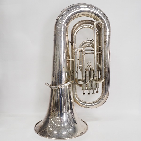 実際に弊社で買取させて頂いた★【使用感有り】YAMAHA/ヤマハ YEB-321S チューバ 銀メッキ仕上げ ハードケース付の画像 1枚目