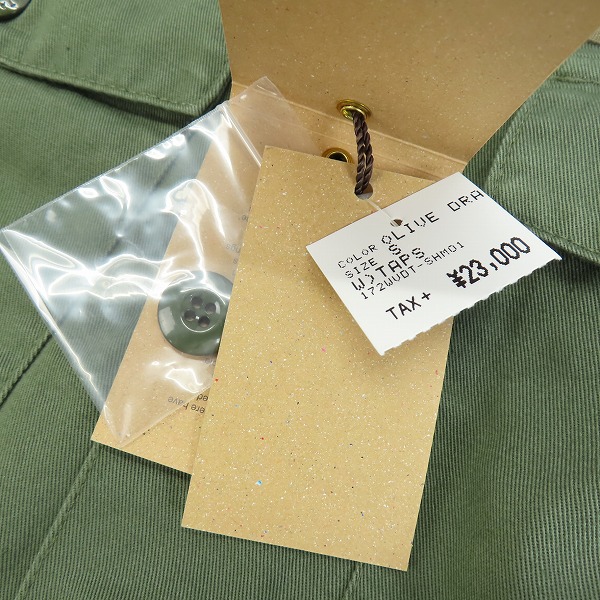実際に弊社で買取させて頂いた【未使用】WTAPS/ダブルタップス 17AW BUDS LS 01 SHIRT ミリタリーシャツ 172WVDT-SHM01/01の画像 8枚目