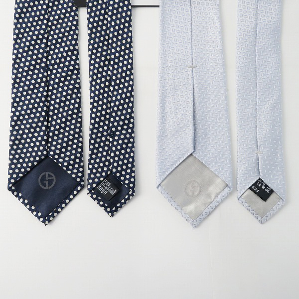 実際に弊社で買取させて頂いた【未使用】GIORGIO ARMANI/ジョルジオ アルマーニ シルク ネクタイ 2点セットの画像 2枚目