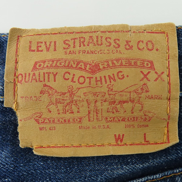 実際に弊社で買取させて頂いたLEVIS/リーバイス 505 刻印5 42TALON ジッパーフライ ビッグE デニムパンツの画像 2枚目