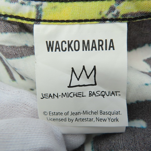 実際に弊社で買取させて頂いたWACKO MARIA×JEAN MICHEL BASQUIAT/ワコマリア×ジャン＝ミシェル・バスキア HAWAIIAN SHIRT/Sの画像 3枚目