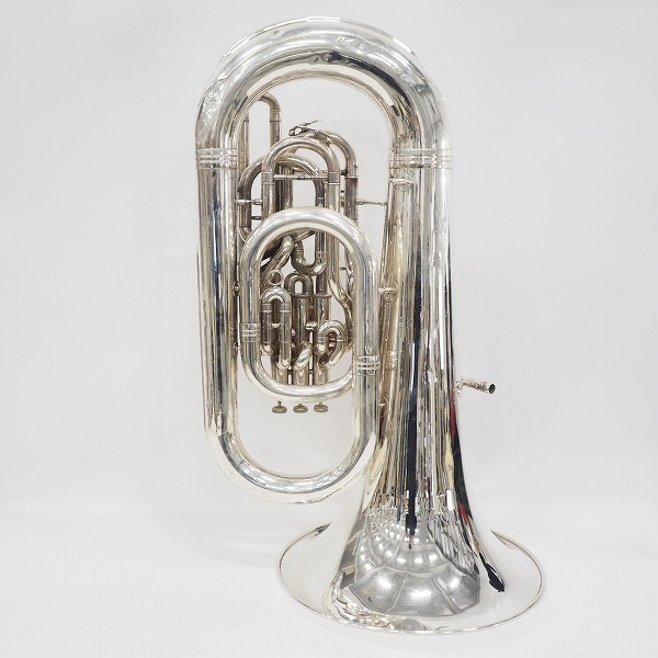 実際に弊社で買取させて頂いた★【ジャンク】YAMAHA/ヤマハ YEB-631S チューバ 銀メッキ仕上げ ハードケース付の画像 2枚目