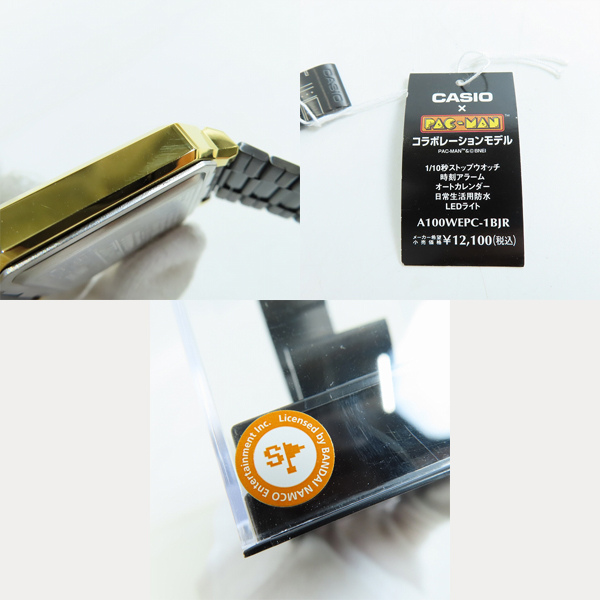 実際に弊社で買取させて頂いたCASIO/カシオ×PAC-MAN/パックマン コラボレーションモデル A100WEPC-1BJRの画像 6枚目