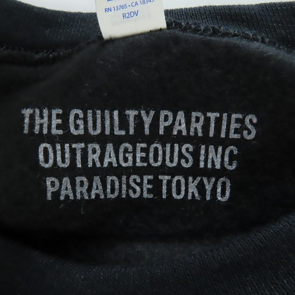 実際に弊社で買取させて頂いたWACKO MARIA/ワコマリア GUILTY PARTIES CREWNECK SWEATSHIRT (TYPE-1) クルーネック スウェット 22FW-WMC-SS01/Mの画像 2枚目