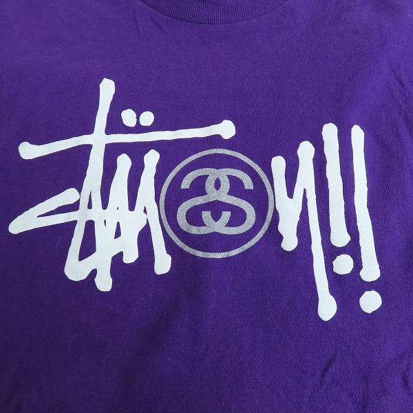 実際に弊社で買取させて頂いたSTUSSY/ステューシー Tシャツ  半袖シャツ センターロゴプリント パープル Mの画像 5枚目