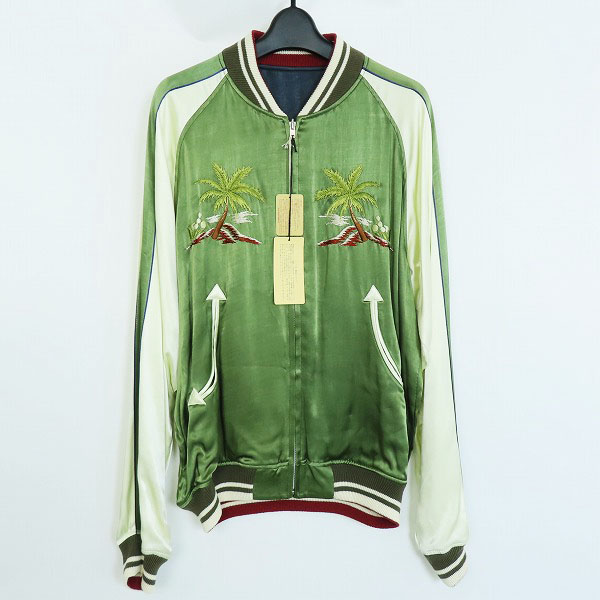 実際に弊社で買取させて頂いた【未使用】THE FLAT HEAD/フラットヘッド リバーシブル スカジャン スーベニアジャケット/XLの画像 4枚目