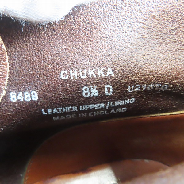 実際に弊社で買取させて頂いたCrockett&Jones/クロケット＆ジョーンズ CHUKKA スウェードチャッカ ブーツ 8489/8.5Dの画像 5枚目