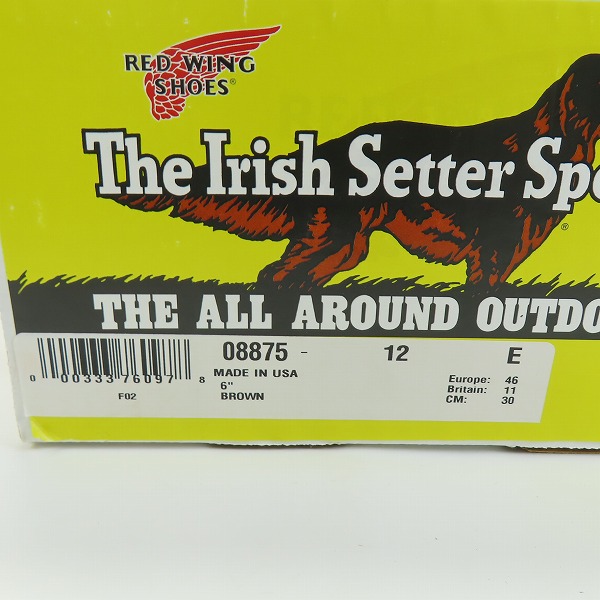 実際に弊社で買取させて頂いたRED WING/レッドウィング アイリッシュセッターブーツ 8875/12Eの画像 9枚目