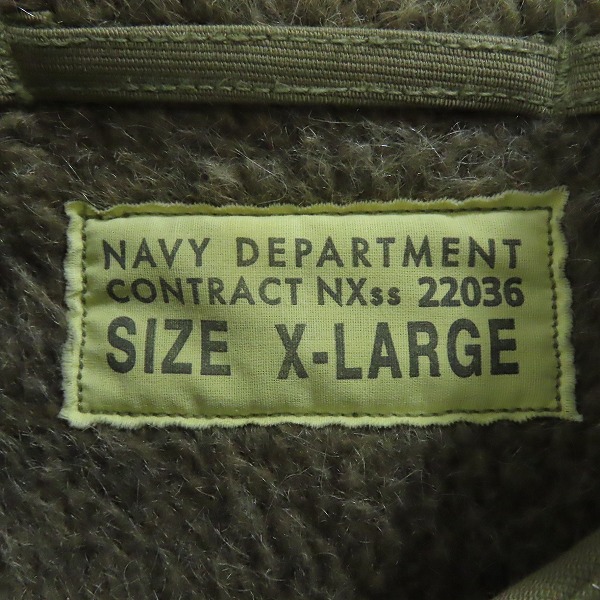 実際に弊社で買取させて頂いたBuzz Ricksons/バズリクソンズ N-1 デッキジャケット  M13795 NXSS 22036/XLの画像 2枚目