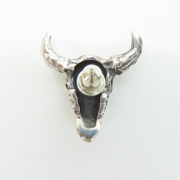 実際に弊社で買取させて頂いたCRAZY PIG/クレイジーピッグ COW SKULL STUD EARRING ピアスの画像 2枚目
