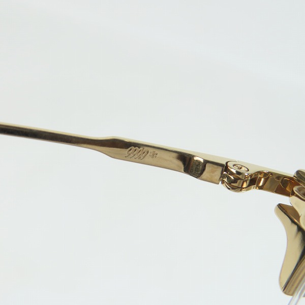 実際に弊社で買取させて頂いた999.9/フォーナインズ ハーフリム 眼鏡/メガネフレーム/アイウェア S-351Tの画像 6枚目