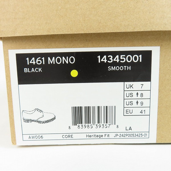 実際に弊社で買取させて頂いたDr.Martens/ドクターマーチン 1461 MONO 3EYE SHOE/3ホールブーツ1461/UK7の画像 9枚目