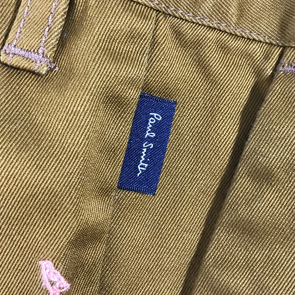 実際に弊社で買取させて頂いたPaul smith/ポールスミス 刺繍/総柄 チノパンツ/ワークパンツ PR-5Y-67391/Lの画像 4枚目