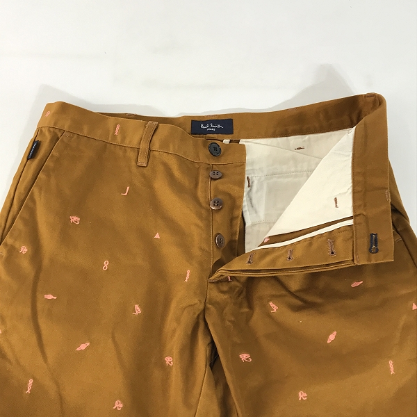 実際に弊社で買取させて頂いたPaul smith/ポールスミス 刺繍/総柄 チノパンツ/ワークパンツ PR-5Y-67391/Lの画像 5枚目