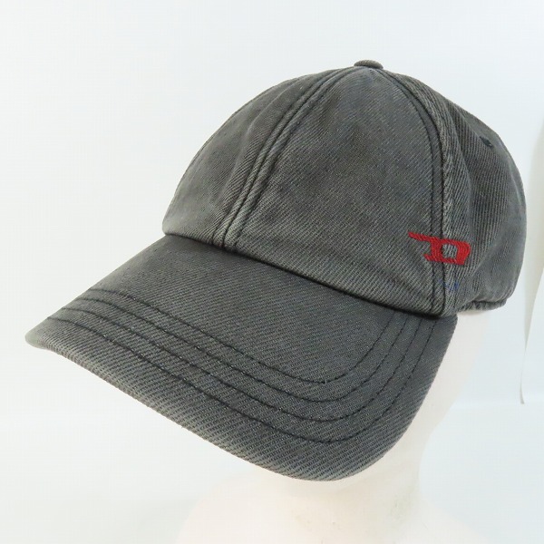 実際に弊社で買取させて頂いたDIESEL/ディーゼル ウォッシュドデニムキャップ ロゴ刺繍 c-lib-4/2