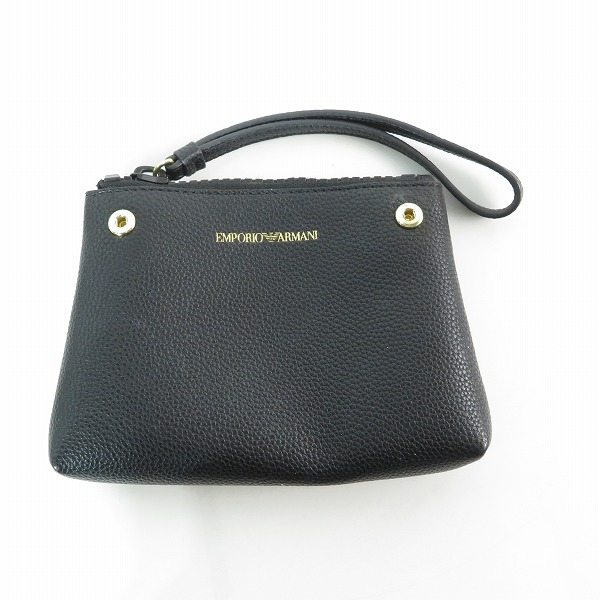 実際に弊社で買取させて頂いたEMPORIO ARMANI/エンポリオアルマーニ 2Way レザー ショルダー バッグの画像 6枚目