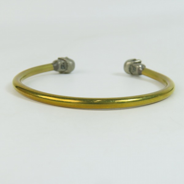 実際に弊社で買取させて頂いたTRAVIS WALKER/トラヴィスワーカー スカルヘッド ブラス バングルの画像 1枚目