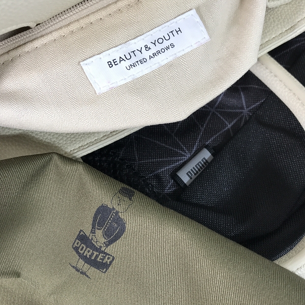 実際に弊社で買取させて頂いた【おまとめ/未使用含む】ポーター/プーマ/ビューティーアンドユース 他 ポーチ/巾着/ハンドバッグ/トートバッグ 等