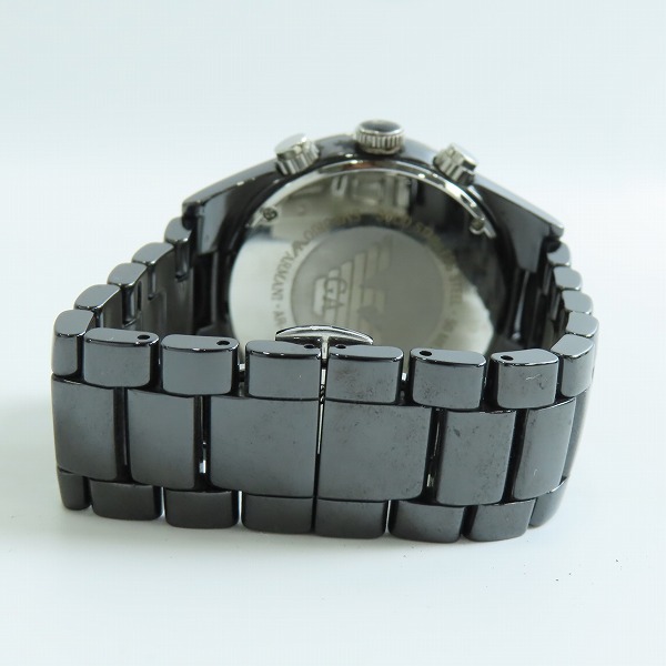実際に弊社で買取させて頂いたEmporio Armani/エンポリオアルマーニ クォーツ クロノグラフ 腕時計 CERAMICA AR-1421【動作未確認】の画像 2枚目
