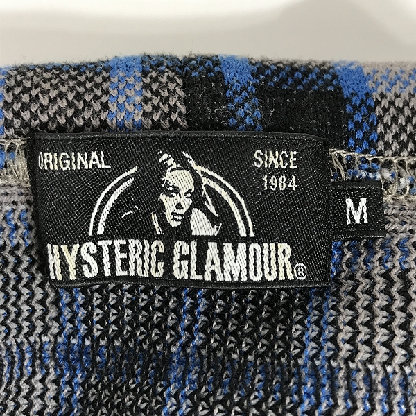 実際に弊社で買取させて頂いたHYSTERIC GLAMOUR/ヒステリックグラマー チェック HYSLOGO pt パーカー/02191CF02/Mの画像 2枚目