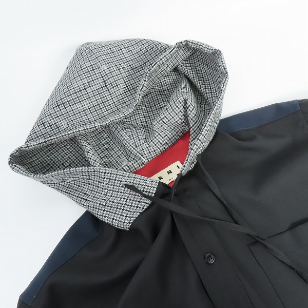 実際に弊社で買取させて頂いたMARNI/マルニ Drawstring Hoodie LS Shirt パーカー シャツ CUMU0195RRTW839/44の画像 5枚目