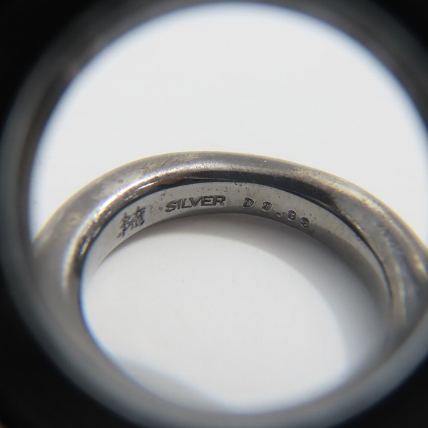 実際に弊社で買取させて頂いた【ギャラ付き】Bloody Mary/ブラッディマリー オーロラ BLK-D リング 9号の画像 5枚目