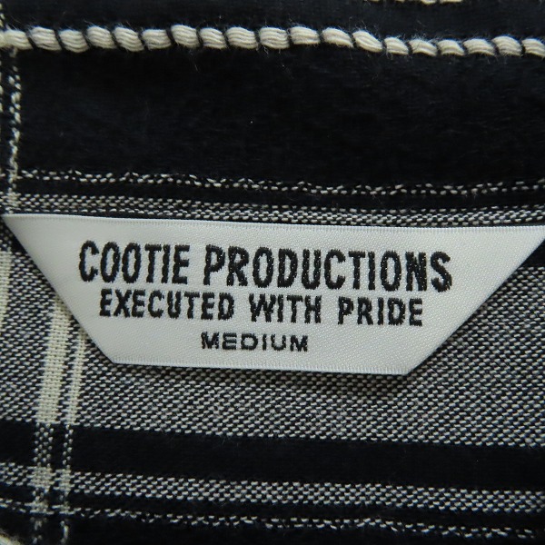 実際に弊社で買取させて頂いたCOOTIE/クーティー Jacquard Check L/S Shirt ジャガードチェックロングスリーブシャツ Mの画像 2枚目