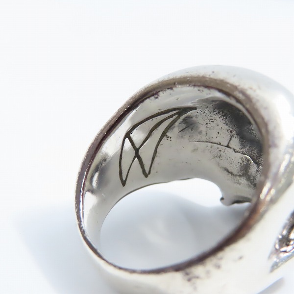 実際に弊社で買取させて頂いたCRAZY PIG/クレイジーピッグ EVIL SKULL RING  LARGE ラージエビルスカル リング 21号の画像 6枚目