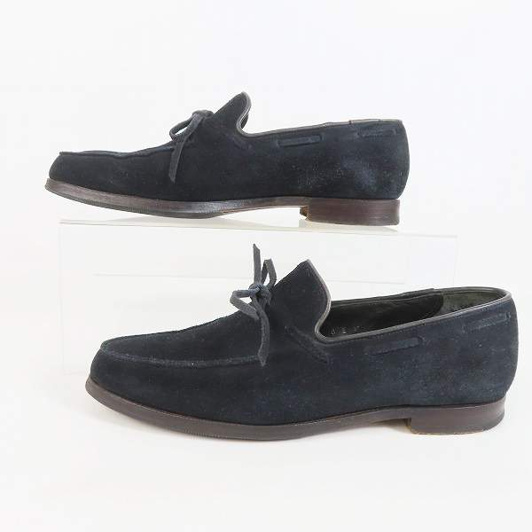 実際に弊社で買取させて頂いたCROCKETT&JONES/クロケット&ジョーンズ スエード リボン ローファー/8Eの画像 3枚目